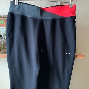 Women’s Nike Dryfit Running Leggings, zip pocket in back, drawstring